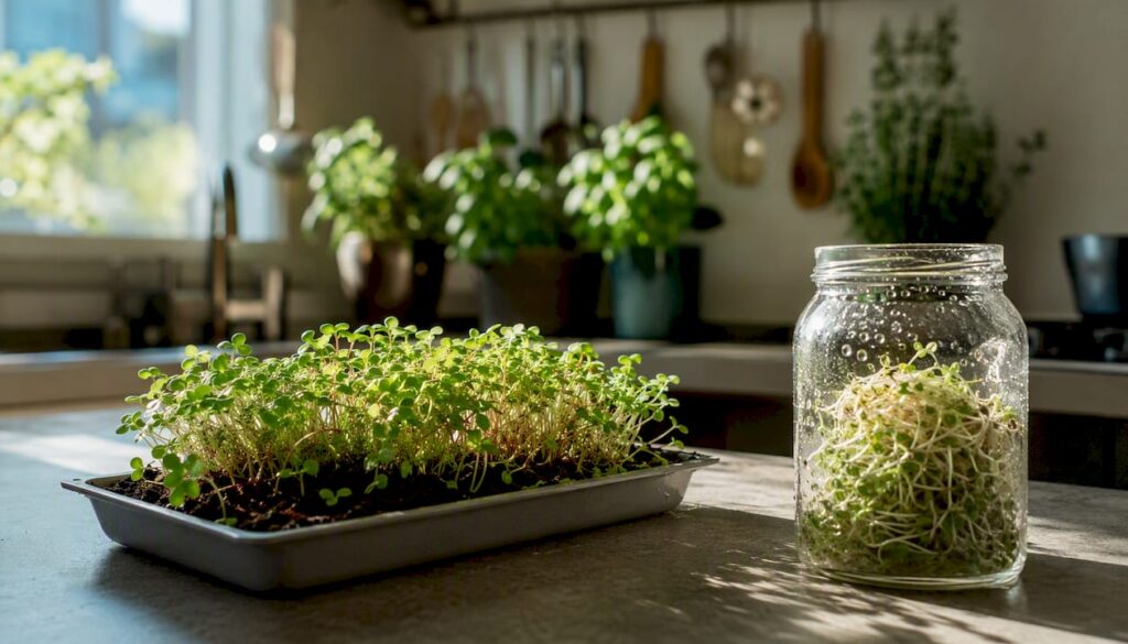 Microgreens vs Sprouts: Nutrition, Safety, and How to Grow