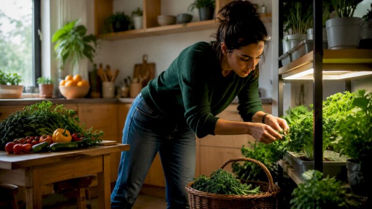 How to Harvest Vegetables in a Studio Apartment