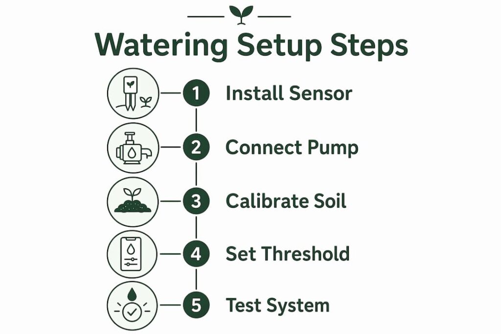 Steps to set up automated indoor garden watering system