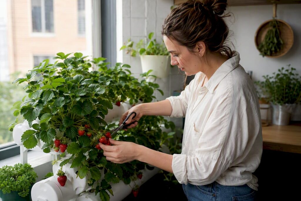 Growing Hydroponic Strawberries Indoors Year-Round